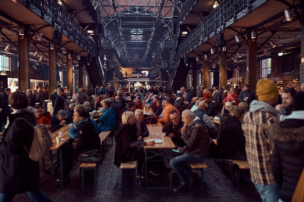 Fischauktionshalle auf der Elbmeile