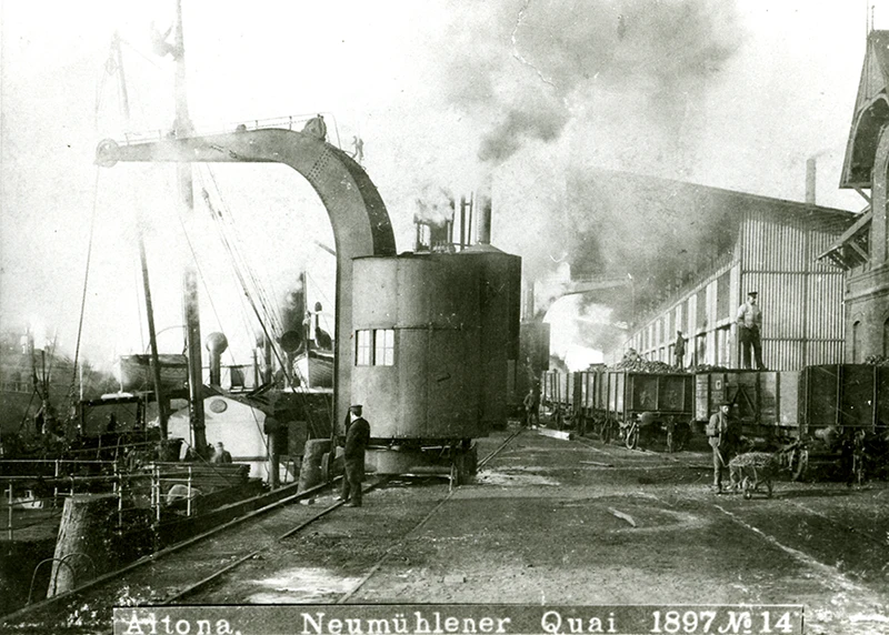 Elbkaihaus in Neumühlen um 1897 - Elbmeile Hamburg