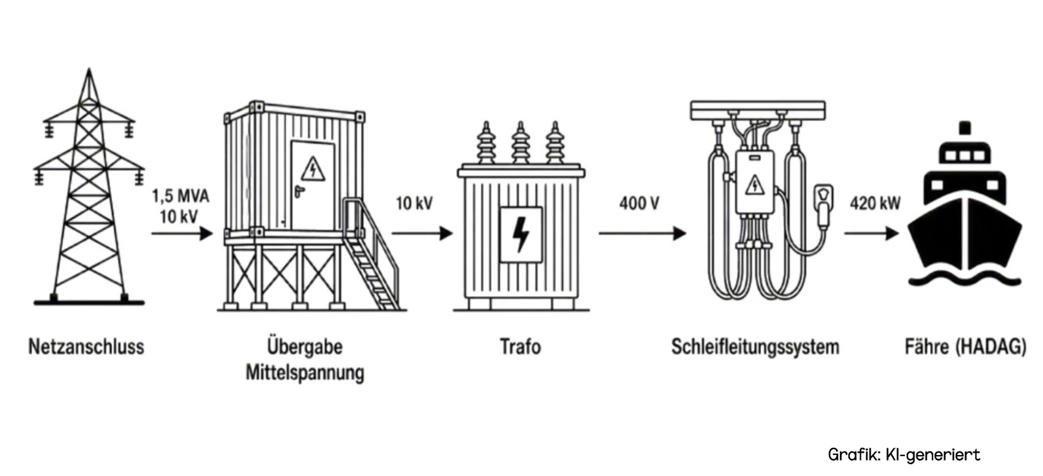 Aufbau der Ladeinfrastruktur der HADAG