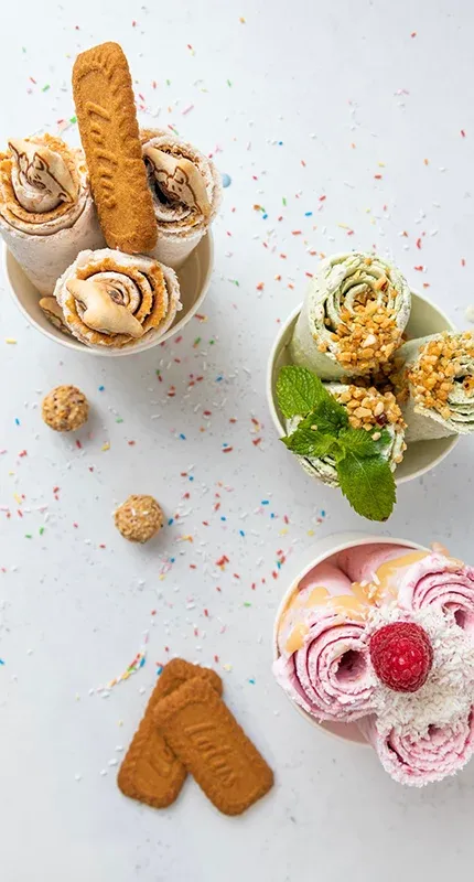 Vegan Ice Cream Rolls